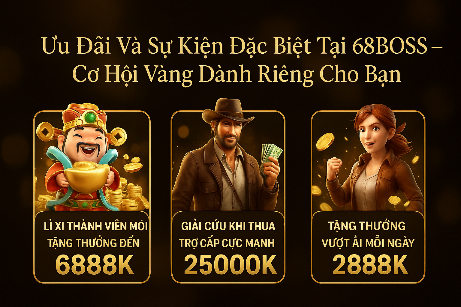 Ưu Đãi Và Sự Kiện Đặc Biệt Tại 68BOSS – Cơ Hội Vàng Dành Riêng Cho Bạn